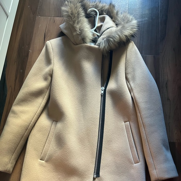 Sandro wool coat (real fur trim on the hood) - Picture 2 of 6